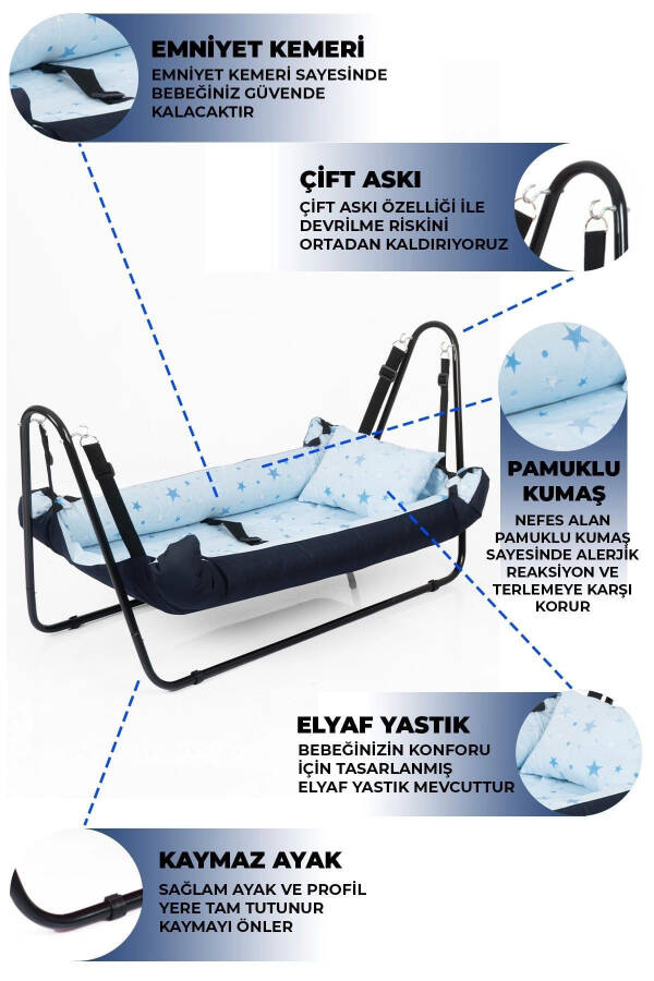 Jupiter Baby Hammock Navy Blue - 2