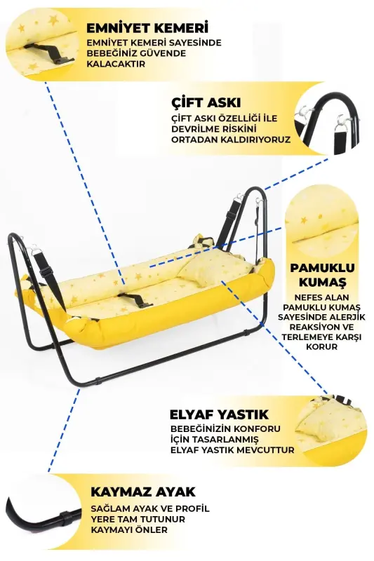 Jupiter Baby Hammock Yellow-Yellow - 2