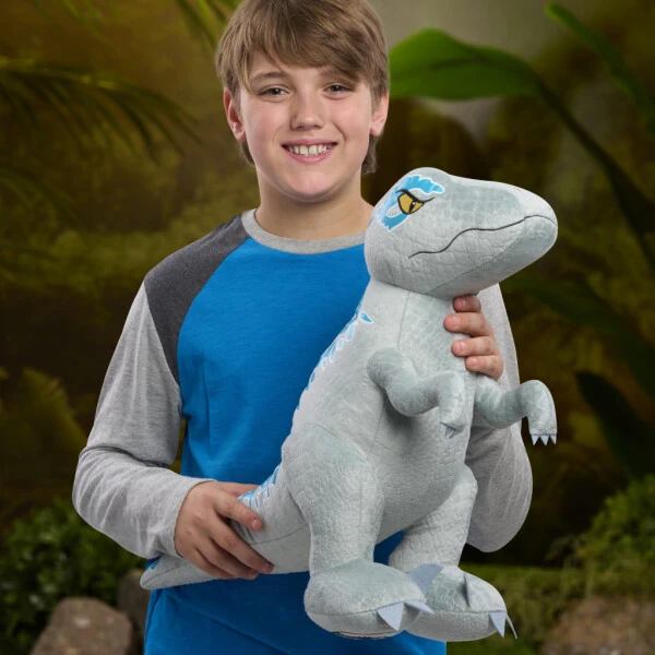 Jurassic World Extra Large Plush Blue, 16-inch Dinosaur Stuffed Animal-BLUE - JURASSIC WORLD