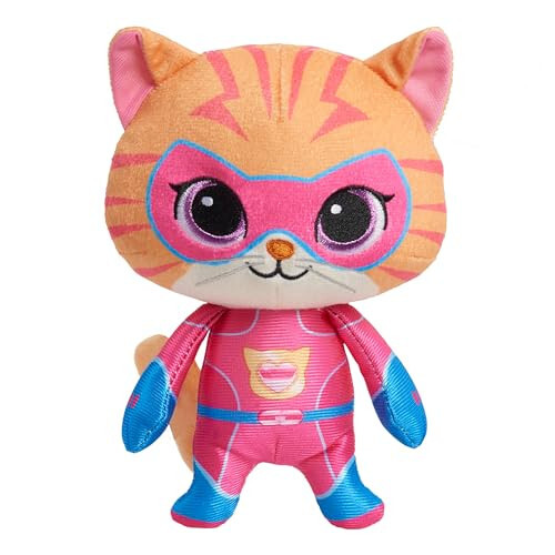 Just Play Disney Junior SuperKitties 7-inch Small Plush Stuffed Animal, Ginny, Kitten, Kids Toys for Ages 2 Up - Just