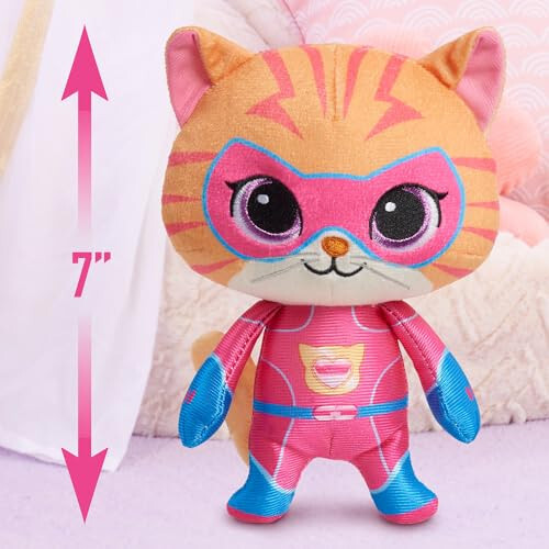 Just Play Disney Junior SuperKitties 7-inch Small Plush Stuffed Animal, Ginny, Kitten, Kids Toys for Ages 2 Up - 18