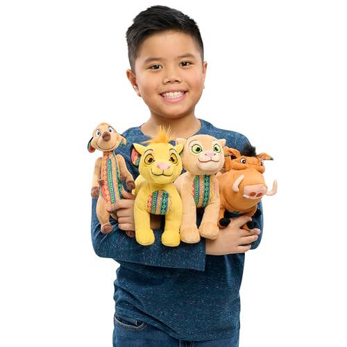Just Play Disney Sherlar Qiroli 30 yilligi Pumba Kichik plyushli to'ldirilgan hayvon, cho'chqa, 2 yosh va undan katta bolalar uchun o'yinchoqlar - 4