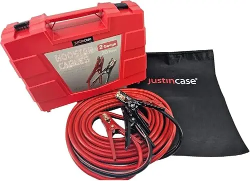 Justin Case Heavy-Duty Jumper Cables for Car, Includes 2 Gauge Wire Conductor 20' car Jumper Cables & 365 Day Roadside Assistance - 3
