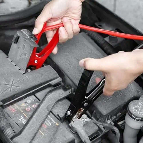 Justin Case Super Heavy-Duty Jumper Cables for Car, Includes 1 Gauge Wire Conductor 25' Car Jumper Cables & 365 Days of Roadside Assistance - 4