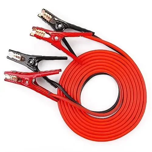 Justin Case Super Heavy-Duty Jumper Cables for Car, Includes 6 Gauge Wire Conductor 16' Car Jumper Cables & 365 Days of Roadside Assistance - 1