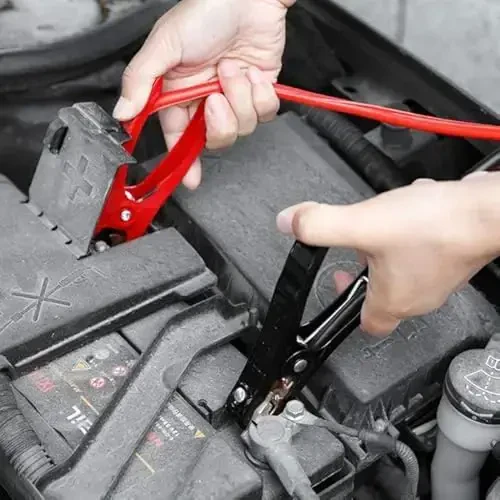 Justin Case Super Heavy-Duty Jumper Cables for Car, Includes 1 Gauge Wire Conductor 25' Car Jumper Cables & 365 Days of Roadside Assistance - 4