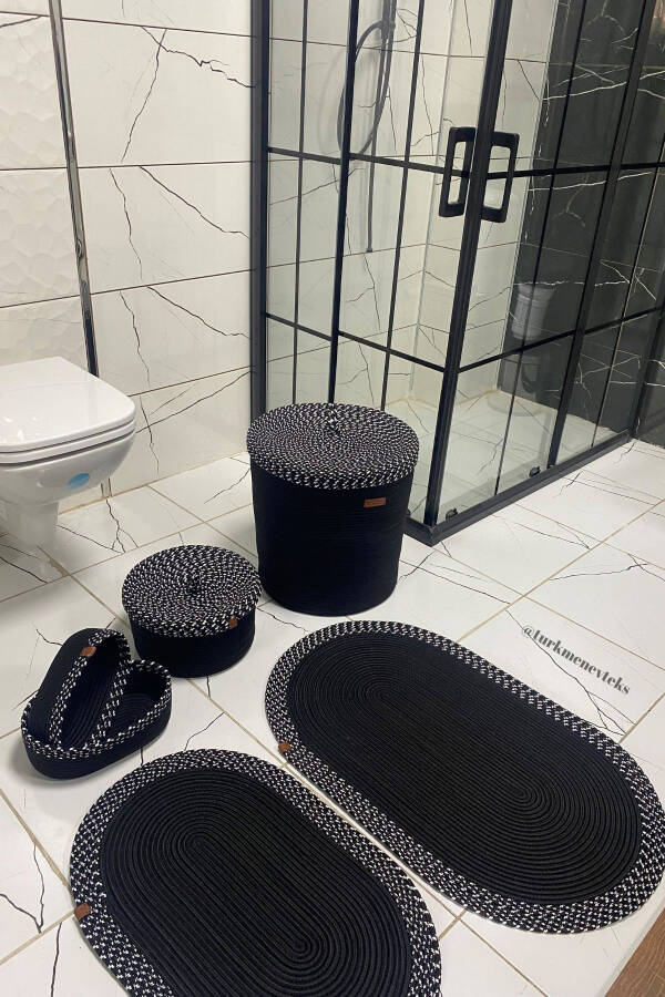 Jut Hasir Banyo to'plami, kir savati 40 X 45, hammom - 2
