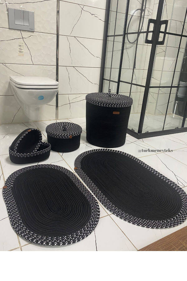 Jute Rug Bath Set, Laundry Basket 40 X 45, bath - 1