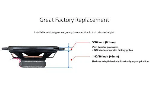 JVC CS-DF620 Car Speakers, 300 Watts of Power Per Pair, 150 Watts Each, 6.5 Inch, Full Range, 2 Way, Sold in Pairs, Black - 6