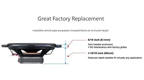 JVC CS-DF620 Car Speakers, 300 Watts of Power Per Pair, 150 Watts Each, 6.5 Inch, Full Range, 2 Way, Sold in Pairs, Black - 6