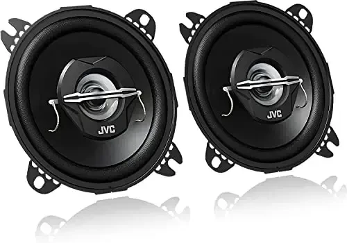 JVC CS-J420X 4 dyuymli 210 vattli 2 tomonlama koaksiyal avtomobil stereo dinamiklari (juft) - 1