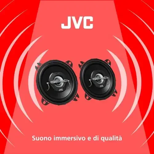 JVC CS-J420X 4 dyuymli 210 vattli 2 tomonlama koaksiyal avtomobil stereo dinamiklari (juft) - 2