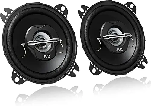 JVC CS-J420X 4 dyuymli 210 vattli 2 tomonlama koaksiyal avtomobil stereo dinamiklari (juft) - JVC