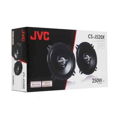 JVC CS-J520X 5.25-dyuymli 2-yo'lli koaksial 250 Vt karnaylar, 2 ta to'plam - 7