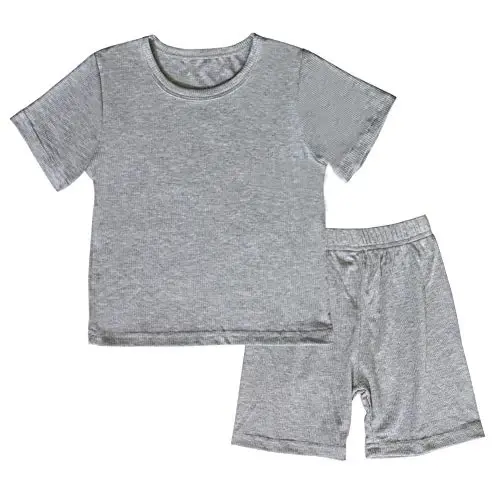 JWWN Toddler Girls Boys Short Sleeve Pajamas Set Little Kids Sleepwear 2 Piece Summer Loungewear 1-6Years 
