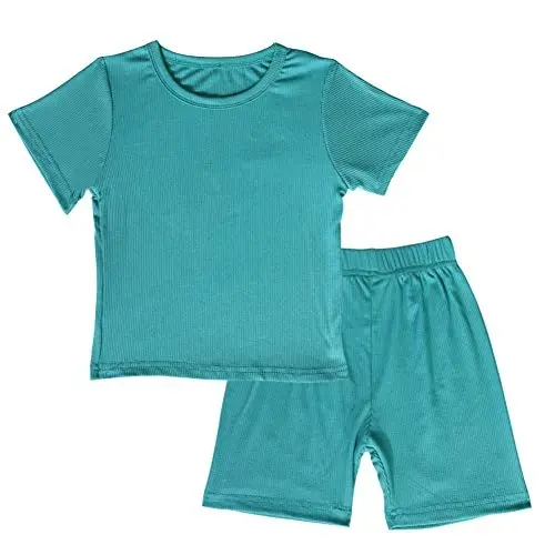 JWWN Toddler Girls Boys Short Sleeve Pajamas Set Little Kids Sleepwear 2 Piece Summer Loungewear 1-6Years - 1