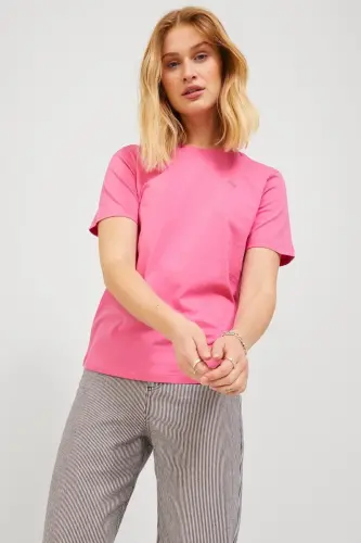 JXAnna Every Logo T-Shirt 12206974-CARMİNE ROSE - 3