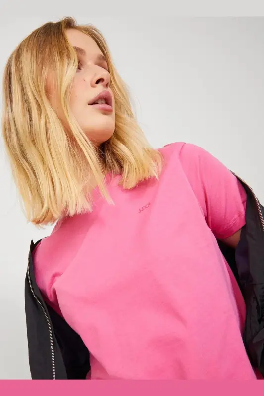 JXAnna Every Logo T-Shirt 12206974-CARMİNE ROSE - 4