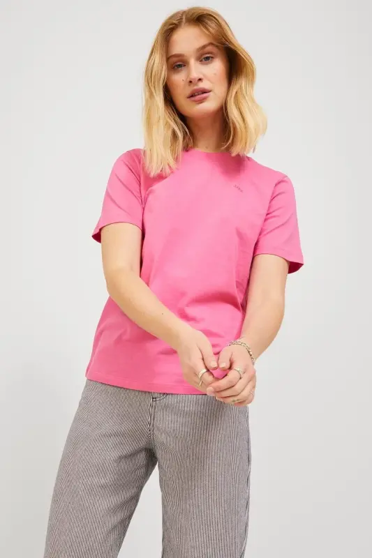 JXAnna Every Logo Tişört 12206974-CARMİNE ROSE - 3