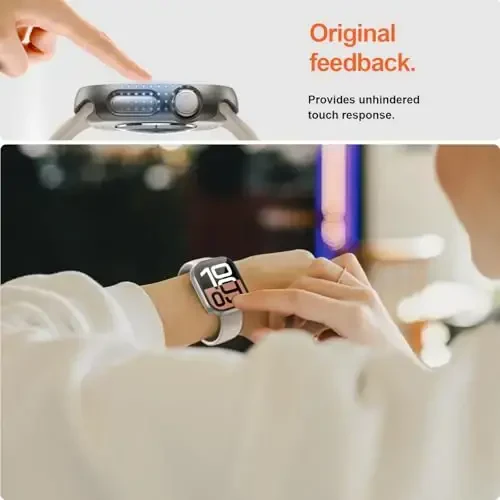 JZK 2 dona qutisi Apple Watch Series 9/8/7 41mm uchun temperli shisha ekran himoyachisi bilan, ingichka himoya bamperi to'liq qamrovli qattiq kompyuter himoya qopqog'i iWatch 41mm aksessuarlari uchun, titanium - 4