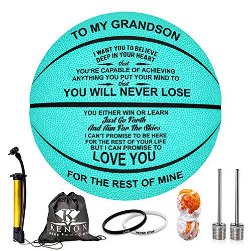 K KENON Customized Engraved Basketball Personalized Basketball for Daughter Son Granddaughter Grandson Nephew Niece Christmas Birthday Gifts - You Will Never Lose - 1