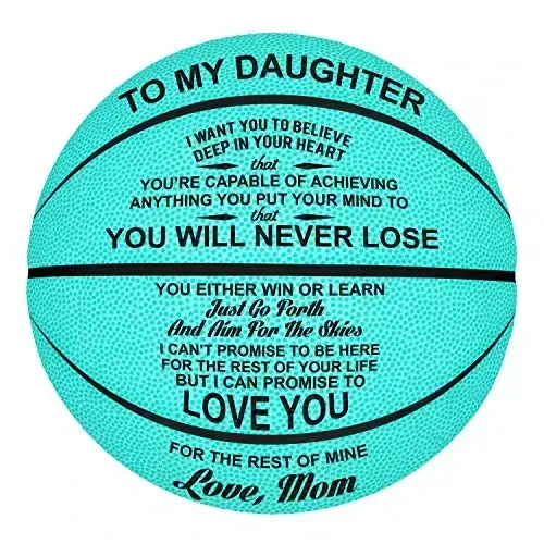 K KENON Customized Engraved Basketball Personalized Basketball for Daughter Son Granddaughter Grandson Nephew Niece Christmas Birthday Gifts - You Will Never Lose - 6