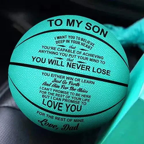 K KENON Customized Engraved Basketball Personalized Basketball for Daughter Son Granddaughter Grandson Nephew Niece Christmas Birthday Gifts - You Will Never Lose - 5