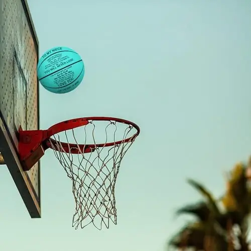 K KENON Moslashtirilgan oʻyma basketbol Qiz, oʻgʻil, nevara, jiyan uchun Rojdestvo sovgʻasi - Hech qachon yoʻqotmaysiz - 6