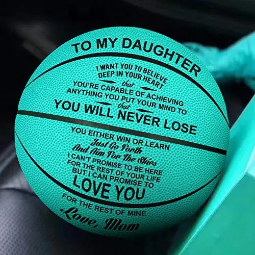 K KENON Moslashtirilgan o‘yma basketbol to‘pi Qiz, o‘g‘il, nevara, jiyan uchun Rojdestvo sovg‘asi - Hech qachon yutqazmaysiz - 6