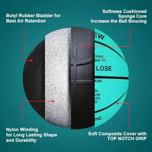 K KENON Customized Engraved Basketball Personalized Basketball for Daughter Son Granddaughter Grandson Nephew Niece Christmas Birthday Gifts - You Will Never Lose - K (1)