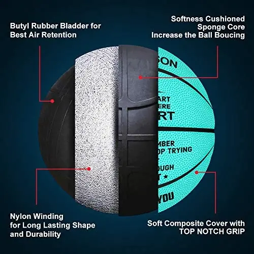 K KENON Customized Engraved Basketball Personalized Basketball for Daughter Son Granddaughter Grandson Nephew Niece Christmas Birthday Gifts - You Will Never Lose - KENON (1)