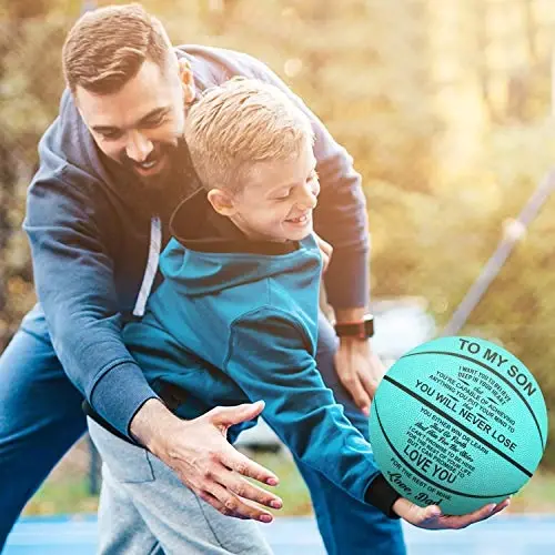 K KENON Qiz uchun, o'g'il uchun, nevara uchun, jiyan uchun Rojdestvo tug'ilgan kun sovg'alari uchun moslashtirilgan o'yma basketbol - Hech qachon yutqazmaysiz - 2
