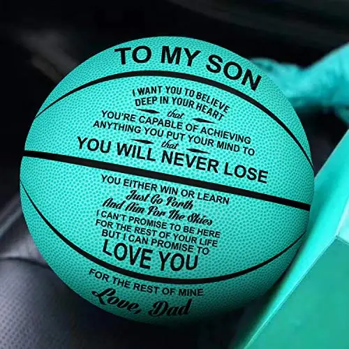 K KENON Qiz uchun, o'g'il uchun, nevara uchun, jiyan uchun Rojdestvo tug'ilgan kun sovg'alari uchun moslashtirilgan o'yma basketbol - Hech qachon yutqazmaysiz - 5