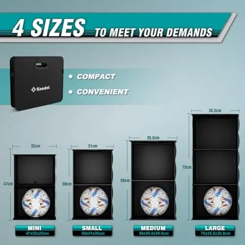 K KNODEL Car Trunk Organizer, Foldable Organizer for Car, Automotive Consoles & Organizers, Storage with Reinforced Handles (Medium, Black) - 4