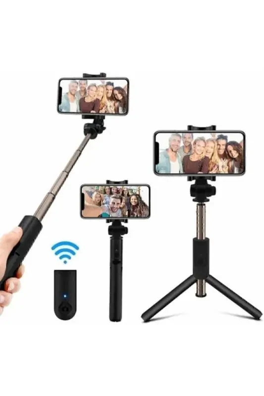 Üst Kalite Hobistan K07 Selfi Kumandalı Bluetooth Selfie ÇUBUĞU-siyah - 4