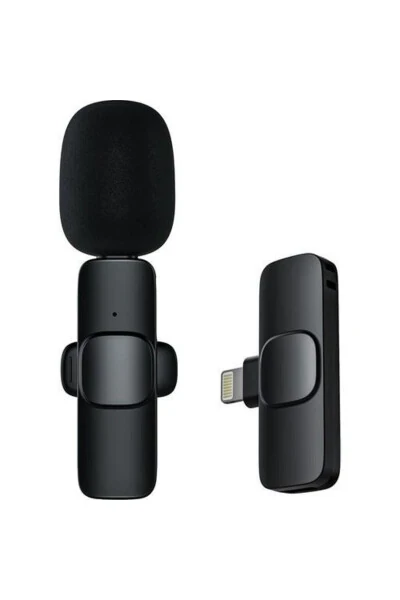 2 Adet Kablosuz Yaka Mikrofonu Iphone 2'li Mini Mikrofon K9 - Modazone (1)