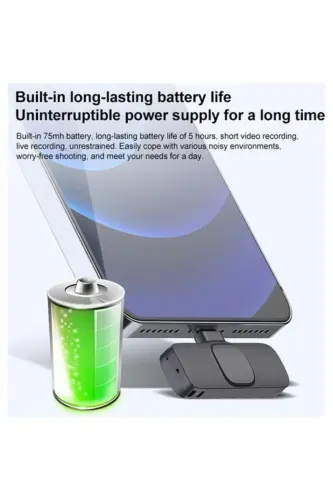 Mini Yaka Mikrofonu Lightning 2 Adet Taşınabilir Mikrofon K9 - Siyah - 3