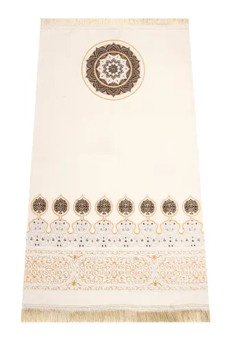 Ka'ba naqshli Ultra Plus krem rangli shönil joynamoz 11 - Krem 