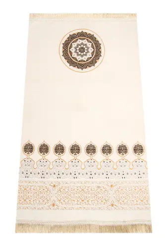 Ka'ba naqshli Ultra Plus krem rangli shönil joynamoz 11 - Krem - 2