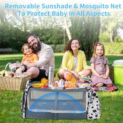 KABAQOO Olin bezi sumkasi, ajratiladigan o'zgartirish stantsiyasi bilan, katta sig'imli bolalar uchun olin bezi sumkalari, o'g'il bolalar va qizlar uchun, chaqaloqlar ro'yxati qidiruvi va dush sovg'alari, yangi tug'ilgan chaqaloqlar uchun zarur narsalar, sigir - 5