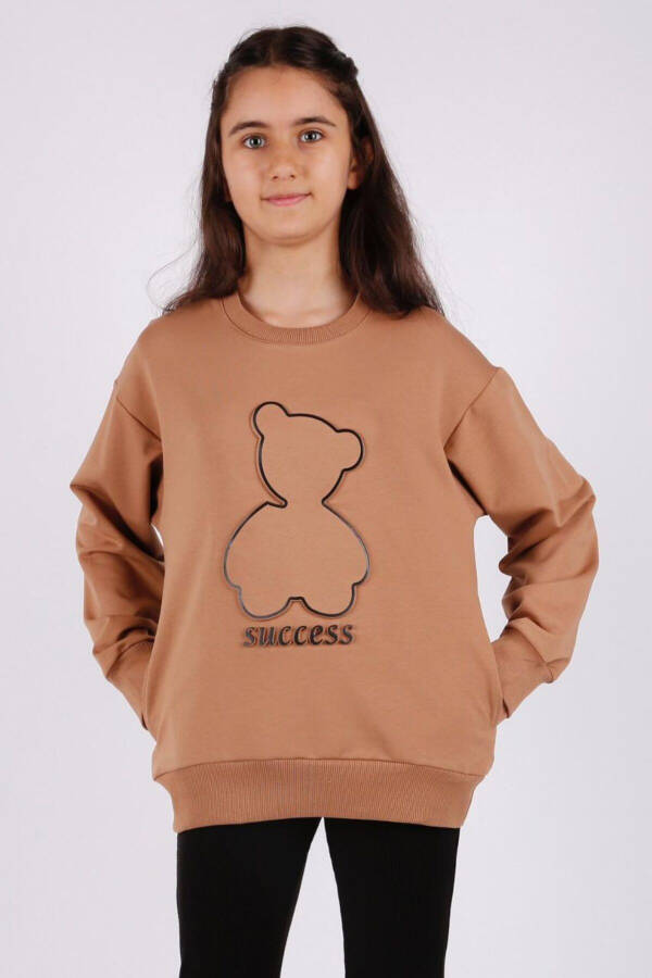 Kabartma Baskılı Cepli Sweatshirt - 6