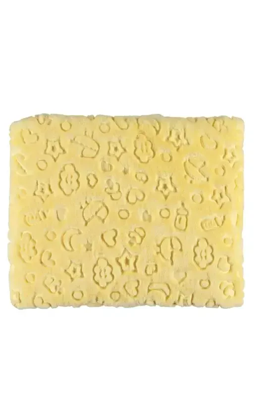 Kabartmalı Peluş Bebek Battaniyesi Renk Seçenekleri Mevcuttur.-sarı - 1