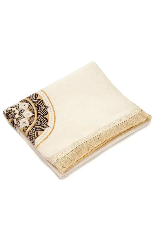 Kabe naqshli Ultra Plus krem shönil joynamoz 11-Krem - 5