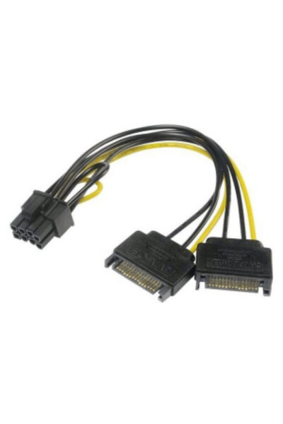 Кабель питания SATA 30 см 6 pin, кабель питания SATA 30 см 8 pin, кабель SATA 6+2 pin - 3