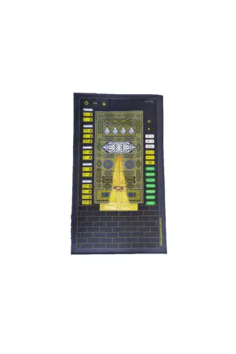 Kabeli Benim Seccadem 110 cm. 7 Dilde namaz Kıldıran Seccade - Siyah - 1