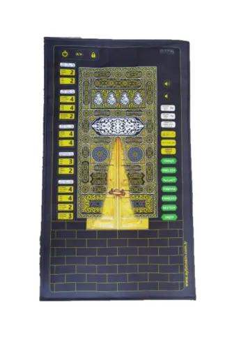 Kabeli Benim Seccadem 110 cm. 7 Dilde namaz Kıldıran Seccade - Siyah - 3