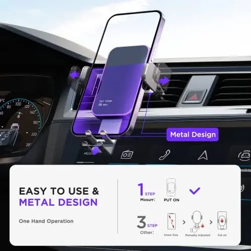 Wireless Car Charger,【7 Colored RGB Backlit】 Mosurr 15W Auto Clamping Phone Holders for Your car fit for iPhone 16 15 14 Mini Pro Max, Samsung Galaxy S25 Ultra S24 S23+, etc, Fathers Day for Gifts - 4