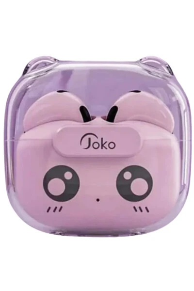 Kablosuz Kulakiçi Bluetooth Kulaklık Ios Android Uyumlu Ultra Ses Kedi Kulaklık Kutusuz Bağlantı-Pembe - GHK TECH