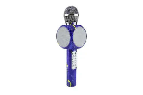 Wireless Express - Sing-Along Bling Bluetooth Karaoke Microphone and Bluetooth Stereo Speaker All-in-One (Swirl Purple) - 3