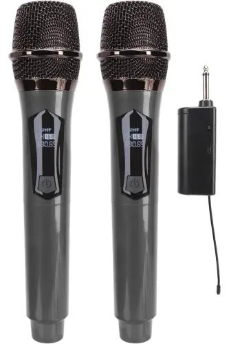 Kablosuz Karaoke Çift Mikrofon6.35mm Sahne Parti Aktivite Amfi Hoparlör Bluetoothsuz TTD-M12 - 1